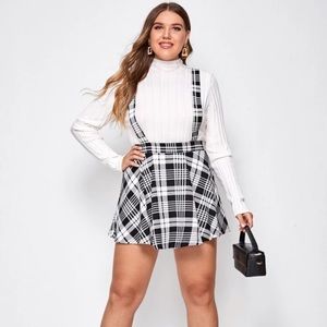 Plaid print skirt